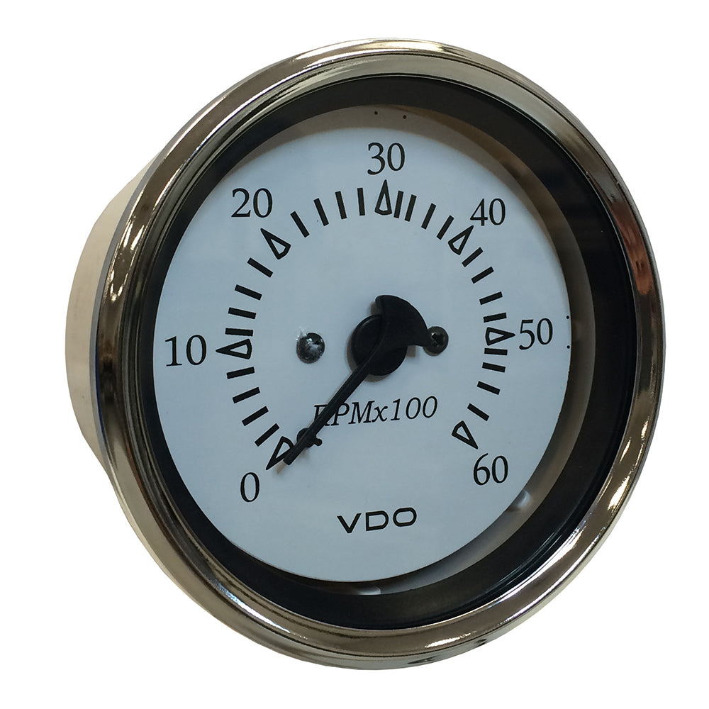 VDO Cockpit Marine 85MM (3-3/8") Sterndrive Tachometer - White Dial/Chrome Bezel [333-15274] 1