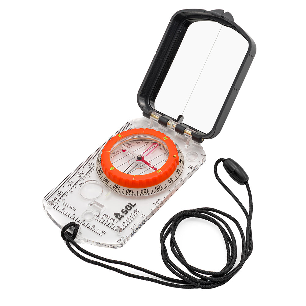 S.O.L. Survive Outdoors Longer Sighting Compass w/Mirror [0140-0030] 1