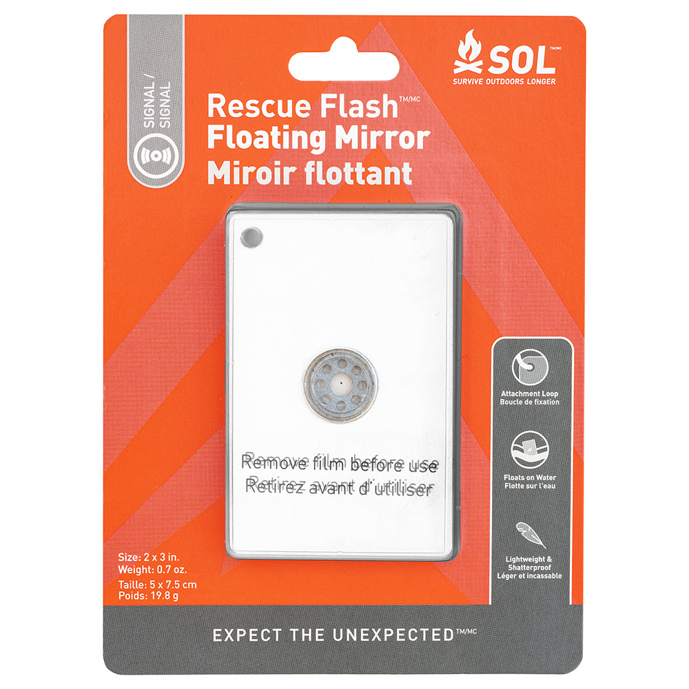 S.O.L. Survive Outdoors Longer Rescue Flash Floating Mirror [0140-1004] 1