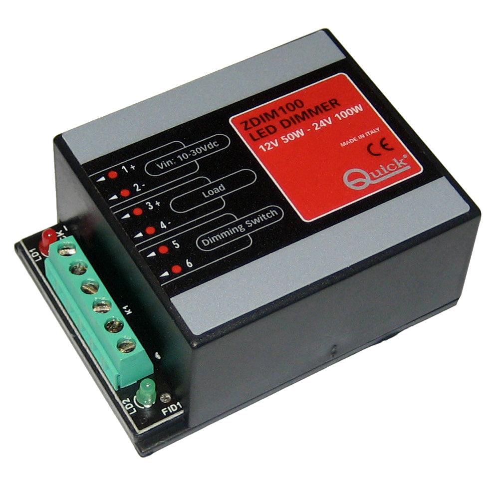 Quick ZDIM100 LED Dimmer - 10-30V DC - Up to 50W on 12V  Up to 100W on 24V [FASP093CA2L1A00] 1
