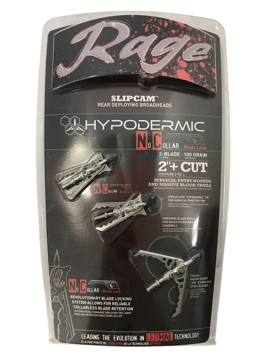 Rage Hypodermic NC Crossbow Broadhead - 100 Grain