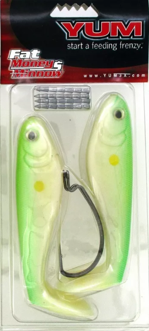 YUM Money Minnow Paddle Tail Swimbait 5"