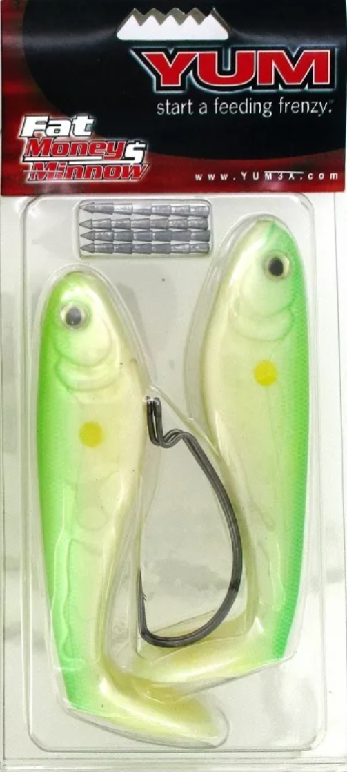 YUM Money Minnow Paddle Tail Swimbait 5" 6
