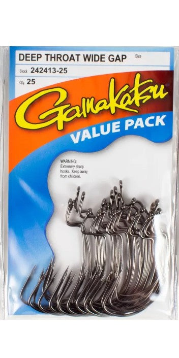 Gamakatsu Deep Throat Wide Gap Hook Value Pack