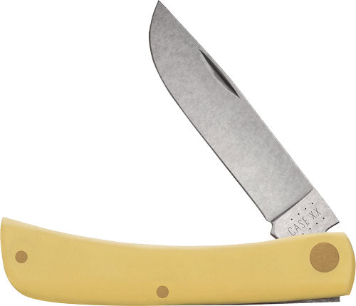 Case Knives Yellow Synthetic - Smooth Sod Buster Jr