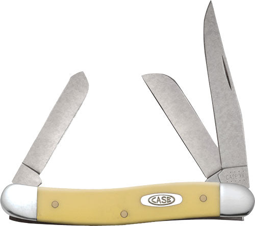 Case Knives Yellow Synthetic - Smooth Medium Stockman