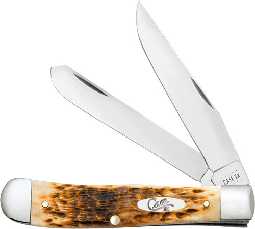 Case Knives Amber Bone Peach - Seed Jig Trapper