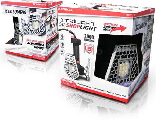 Striker Trilight Shop Light - 3000 Lumens W/adjustable Head< 4