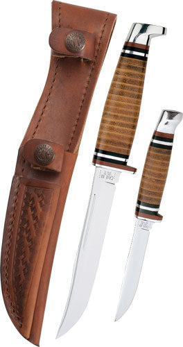 Case Knives Leather Hunter Two - Knife Set & Leather Sheath 1
