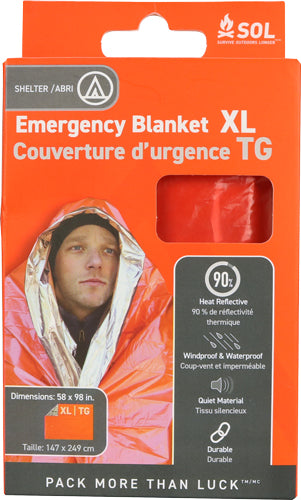 Arb Sol Emergency Blanket Xl - 3.2 Oz 58"x96" Made In Usa