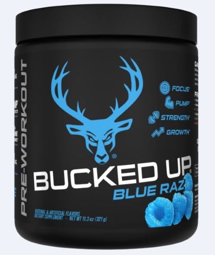 Bucked Up Pre-workout Blue Raz - 30 Servings