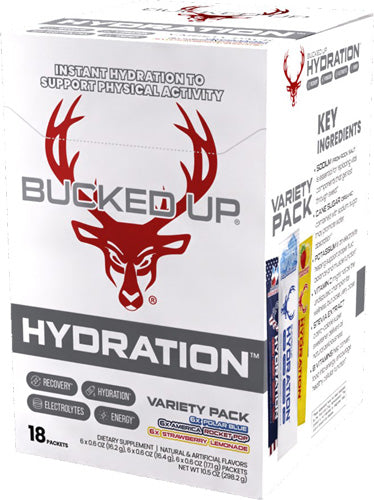 Bucked Up Hydration 2.0 - Variety Pack 18 Count 3 Flavor 1