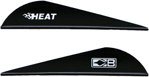 Bohning Heat Vane 2.5" - Solid Black 36pk!