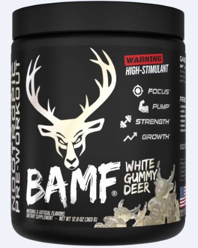 Bucked Up Pre-workout Bamf - White Gummy Deer 30 Servings