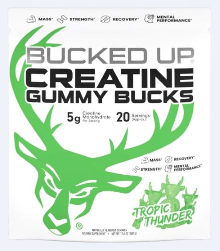 Bucked Up Creatine Gummies - Tropic Thunder 20 Servings 1