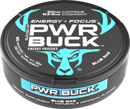 Bucked Up Pwr Buck Energy - Pouches 5 Can Roll Blue Raz 1