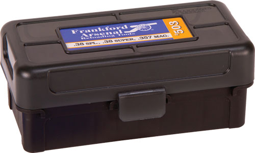 Frankford Arsenal Ammo Box 38 - S&w/spc 357mg 50rnd Bl/smk Ht