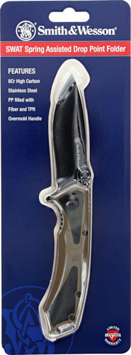 S&w Knife Extreme Ops Spring - Ast 3.25" Black/poly Grip 3