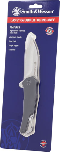 S&w Knife Oasis Carabiner - Folder 3" Black/ss 3