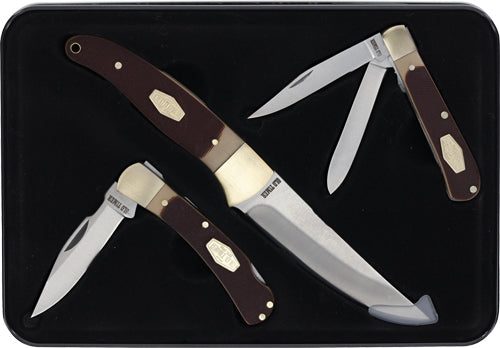 Old Timer Fixed/2 Folder Combo - Sawcut Handle Gift Tin Q4 25'< 3