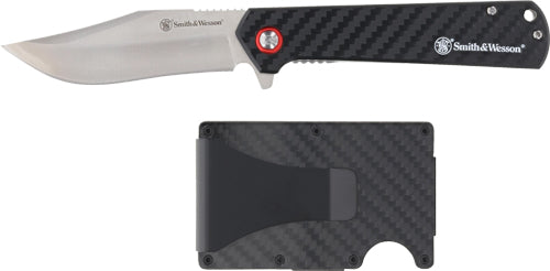 S&w Knife/wallet Combo Carbon - Fiber Handle Promo Q4 25'<