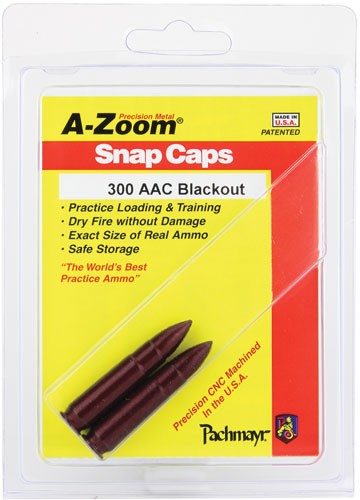 A-zoom Metal Snap Cap .300aac - Blackout 2-pack