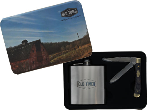 Old Timer Knife 2 Blade Folder - Flask Combo Promo Q4 26'<