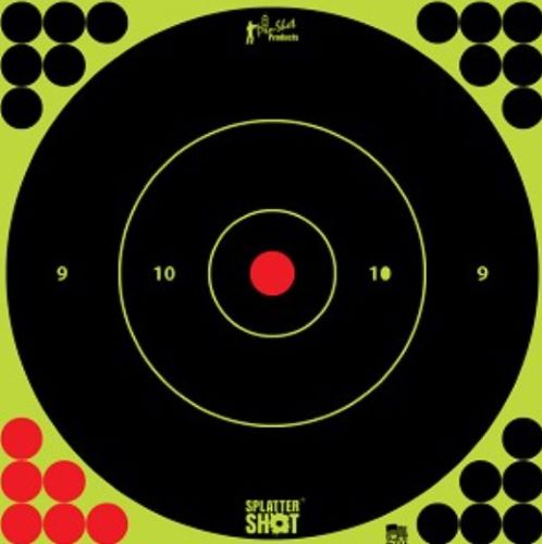 Splatter Shot Target Bullseye - 12" Green Peel/stick 5ea 1