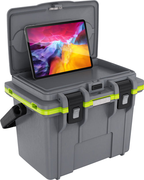 Pelican Coolers Im 14 Quart - Dkgray/green W/dry Storage 4