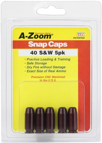 A-zoom Metal Snap Cap .40sw - 5-pack