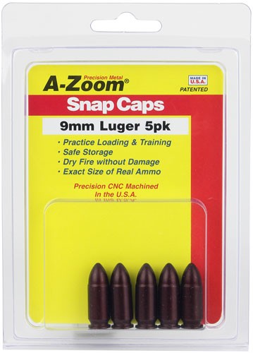 A-zoom Metal Snap Cap 9mm - Luger 5-pack