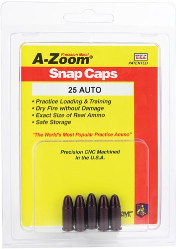 A-zoom Metal Snap Cap .25acp - 5-pack