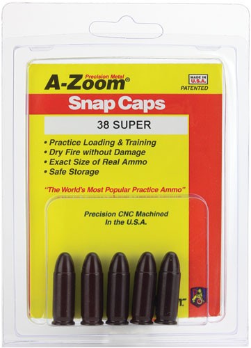 A-zoom Metal Snap Cap - .38 Super 5-pack