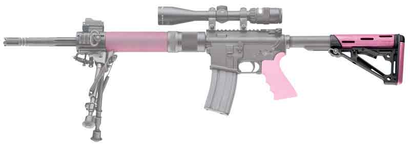 Hogue Ar-15 Collapsible Stock - Pink Rubber Mil-spec 3