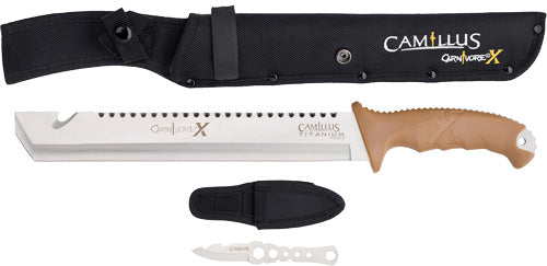 Camillus Carnivore X Machete - 12" Blade Stainless W/ Knife 1