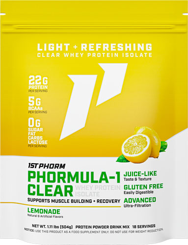 1st Phorm Phormula 1 Clear - Protein Powder Lemonade