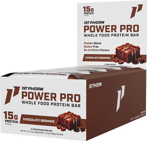 1st Phorm Whole Food Power Pro - Bar Chocolate Brownie 15 Bars 1