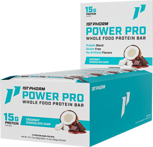 1st Phorm Whole Food Power Pro - Bar Coconut Choco Chip 15 Bars 1