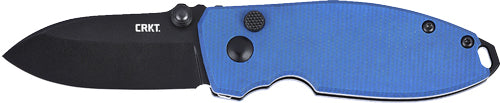 Crkt Squid 2.2" Fine Edge - Blue/black Button Lock D2!