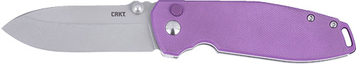 Crkt Squid Xm 2.9" Fine Edge - Violet/ss Button Lock D2