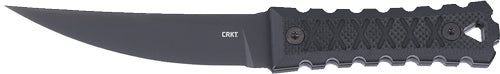 Crkt Hz4 4.76" Fixed Plain - Edge Black/black W/sheath