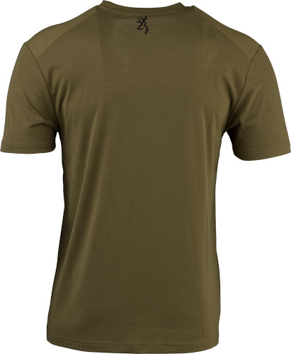 Browning Ss Perf Camp Shirt - Ram Logo Green Large<