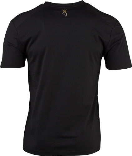 Browning Ss Perf Camp Shirt - Whitetail Logo Black Large<