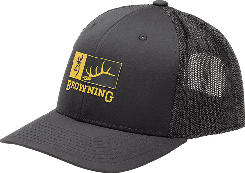 Browning Cap Elk Ridge 110mesh - Back Rec Patch Black/gold