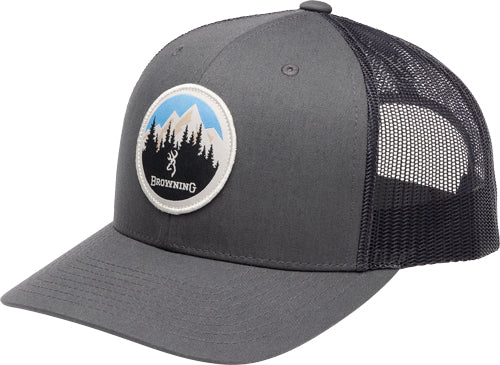 Browning Cap Brimrock Mesh - Back Circle Mntn Patch Carbon*