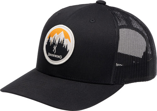 Browning Cap Brimrock Mesh - Back Circle Mntn Patch Black*