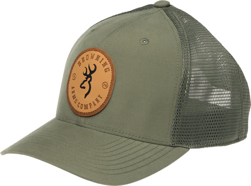 Browning Cap Selman Leather - Circle Patch Green 1