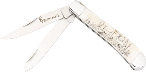 Browning Knife Whitetail - Trapper 3" Natural Bone Scale*