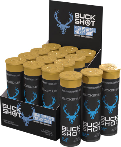 Bucked Up 2oz Energy Shots - Blue Raz 2-12 Packs 1