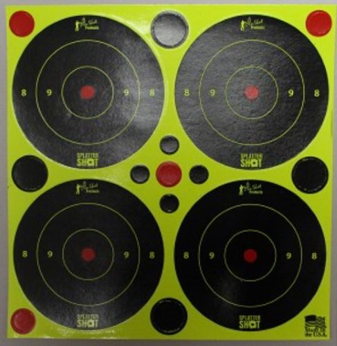 Splatter Shot Target Bullseye - 3" Green Peel/stick 12 Sheets 1